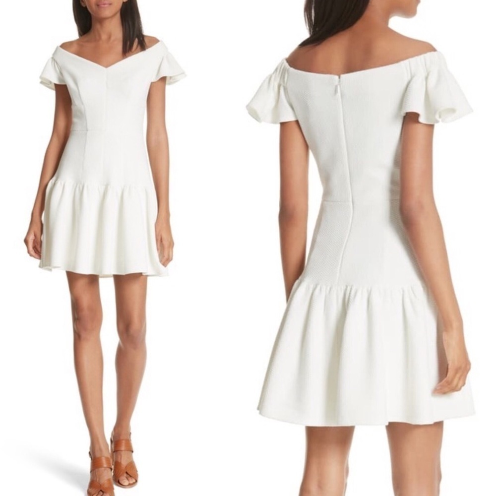 NWOT rebecca Taylor textured Off Shoulder dress